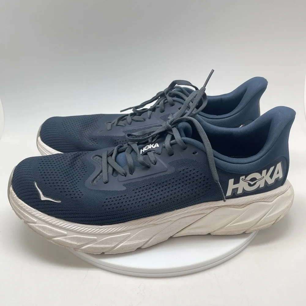 Hoka One One Sneakers Mens 12.5 D Arahi 7 1147850 OPC Navy Blue Running‎ Shoes
